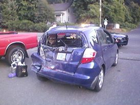 September 2011 car accident: rear-ended at 45 mph.